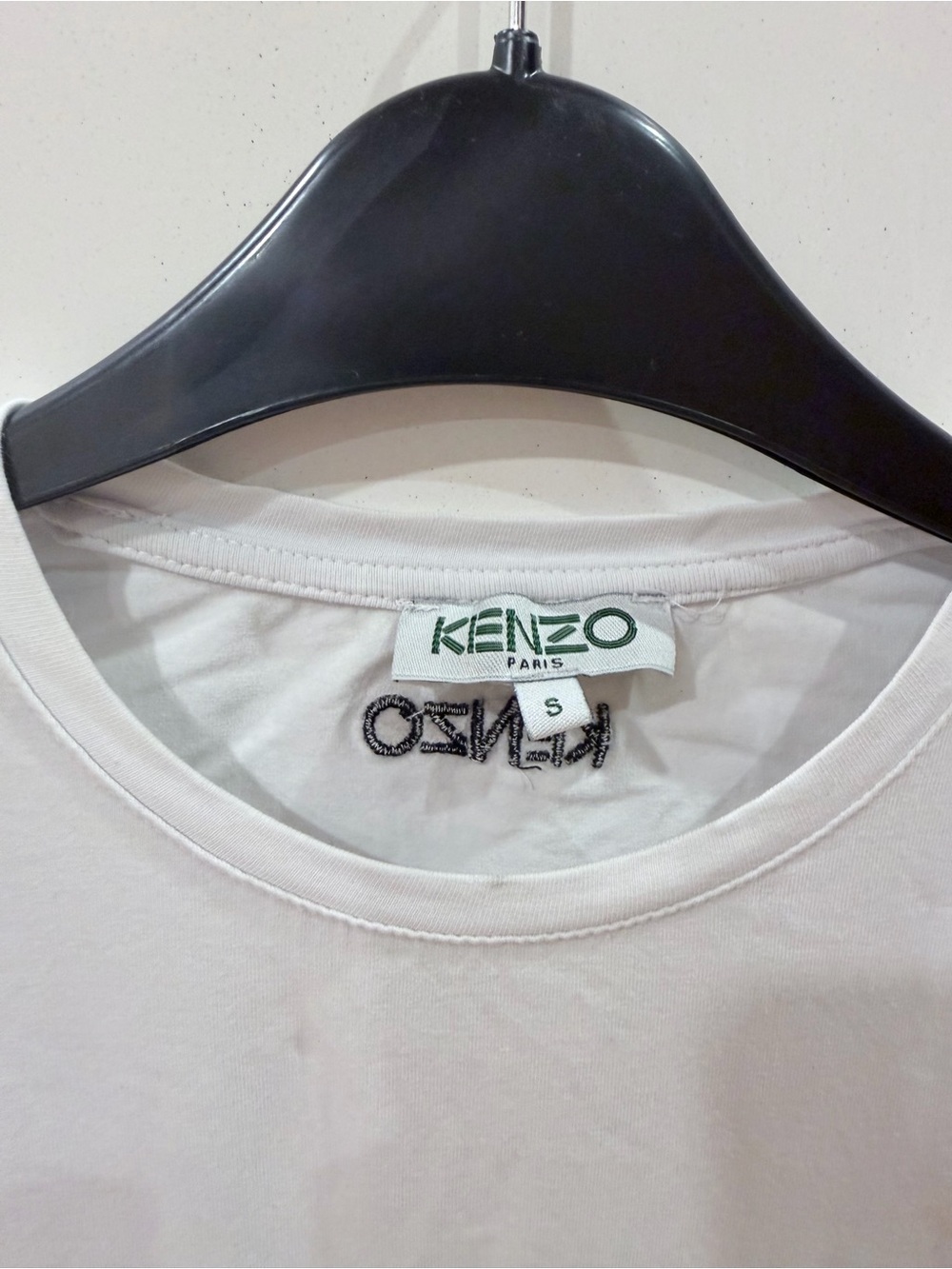 Kenzo White Logo Crewneck Tee with Green Tag - Picture 2 of 4